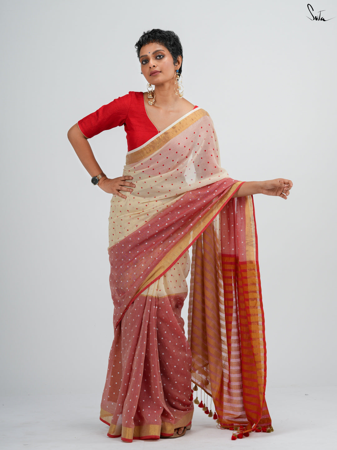 Pujo Polkies Saree