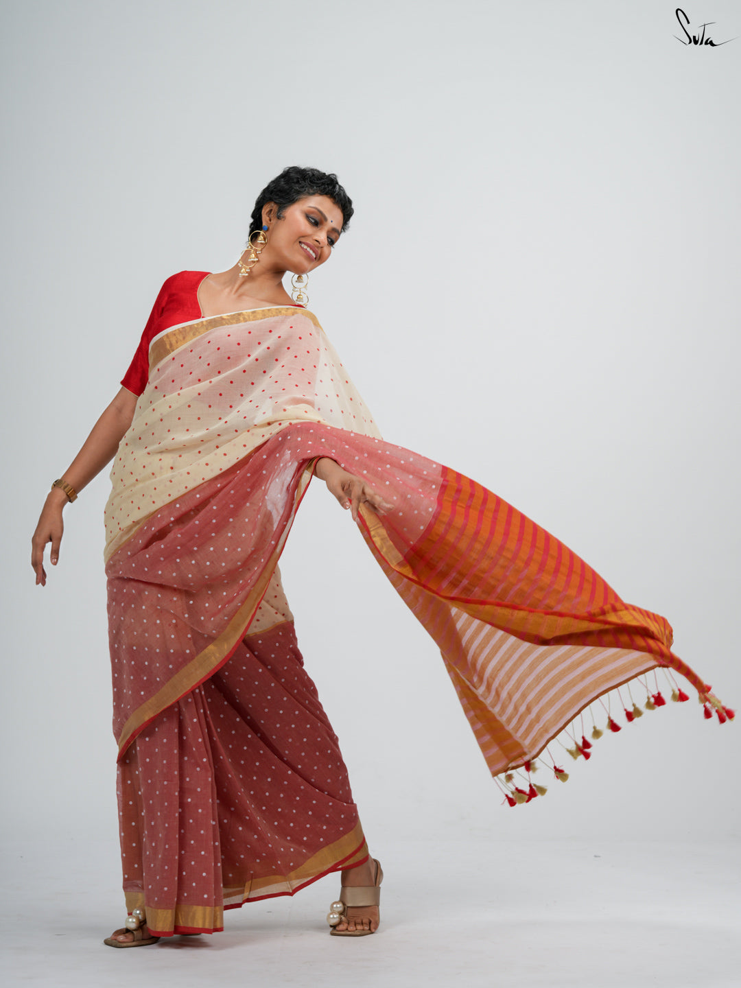 Pujo Polkies Saree