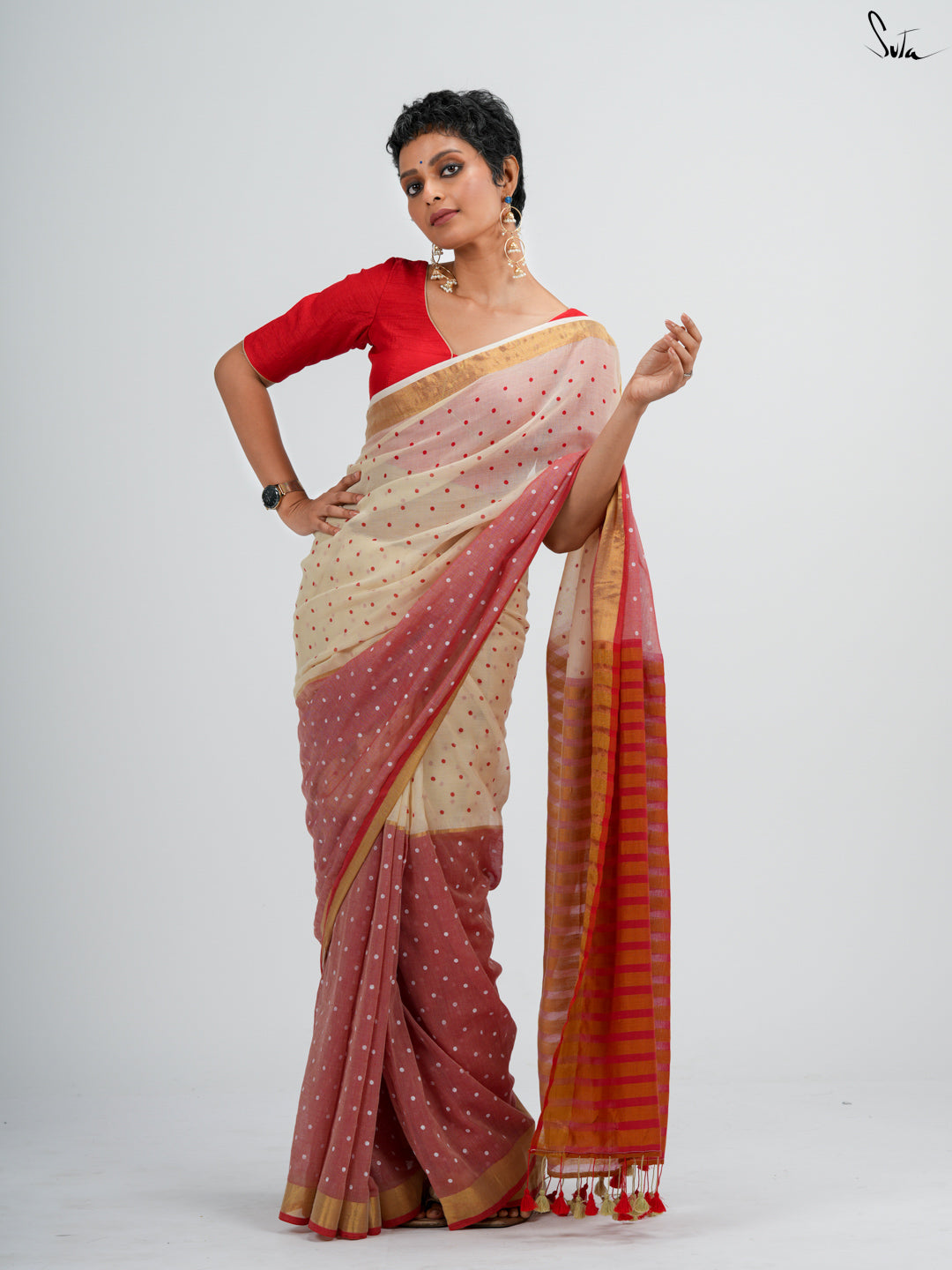 Pujo Polkies Saree
