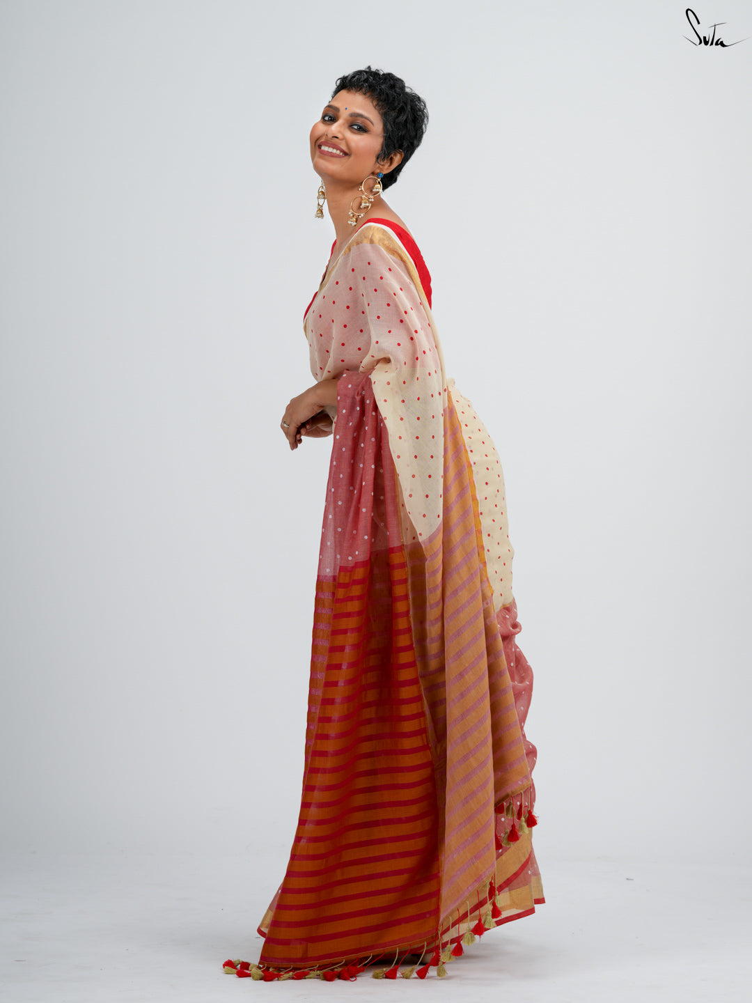 Pujo Polkies Saree