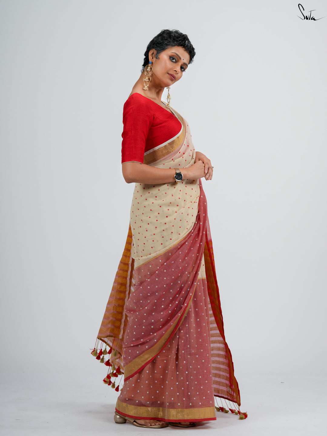 Pujo Polkies Saree