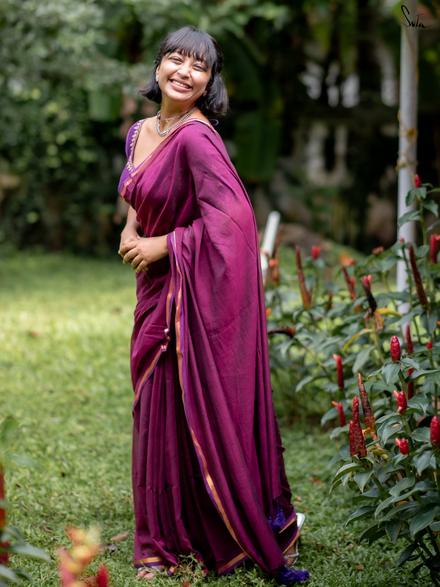 Suta Green Pure Cotton Saree