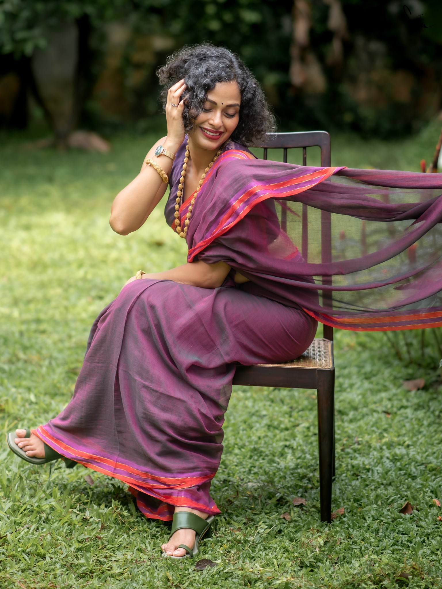 Suta Magenta Pure Cotton Saree
