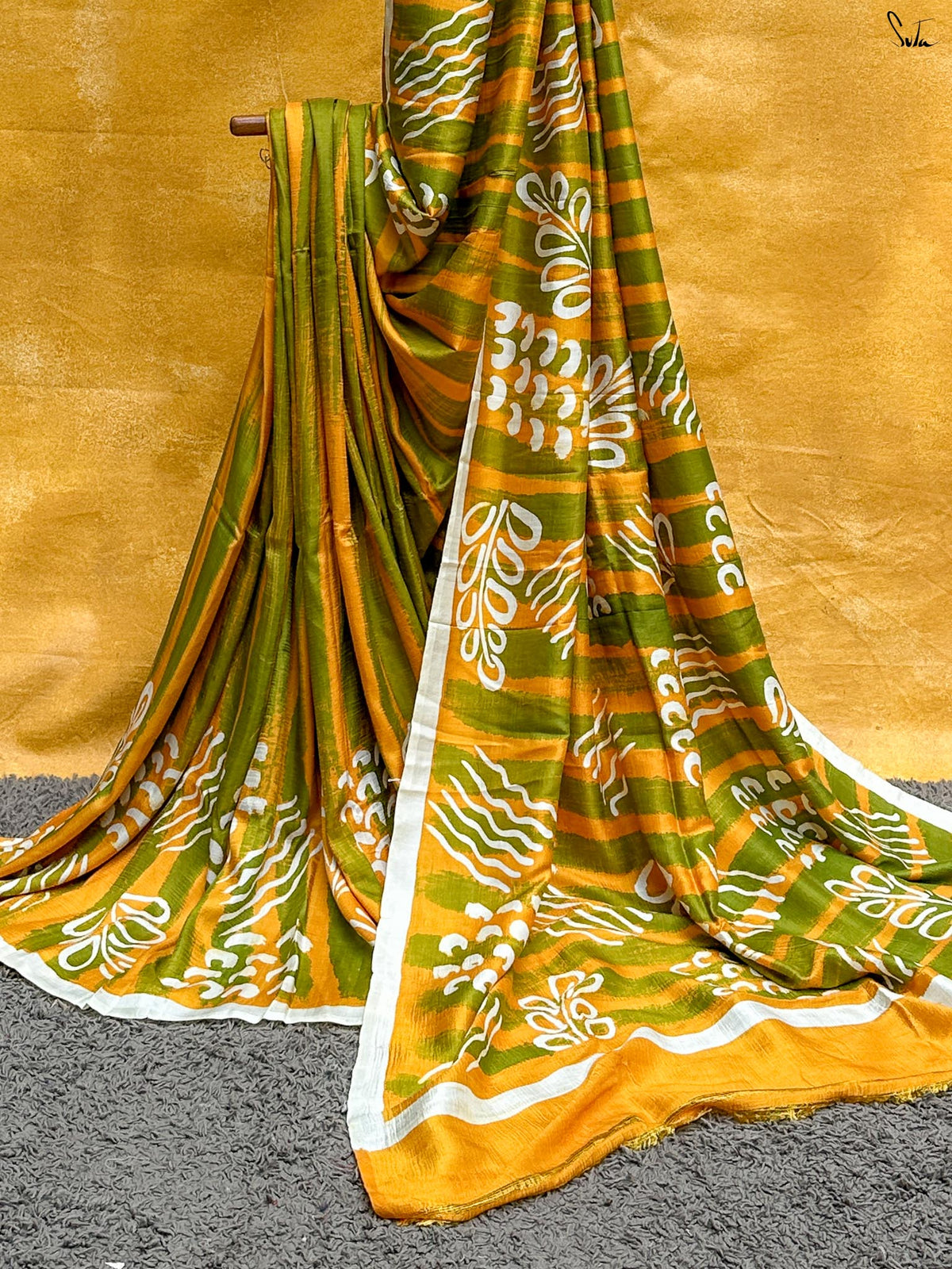 Shonar Rekha (Hand Painted Batik Silk Saree)