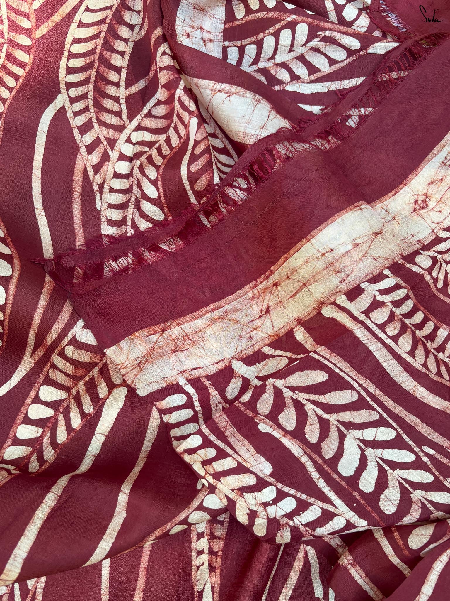 Shondhya Rong (Hand Painted Batik Silk Saree)