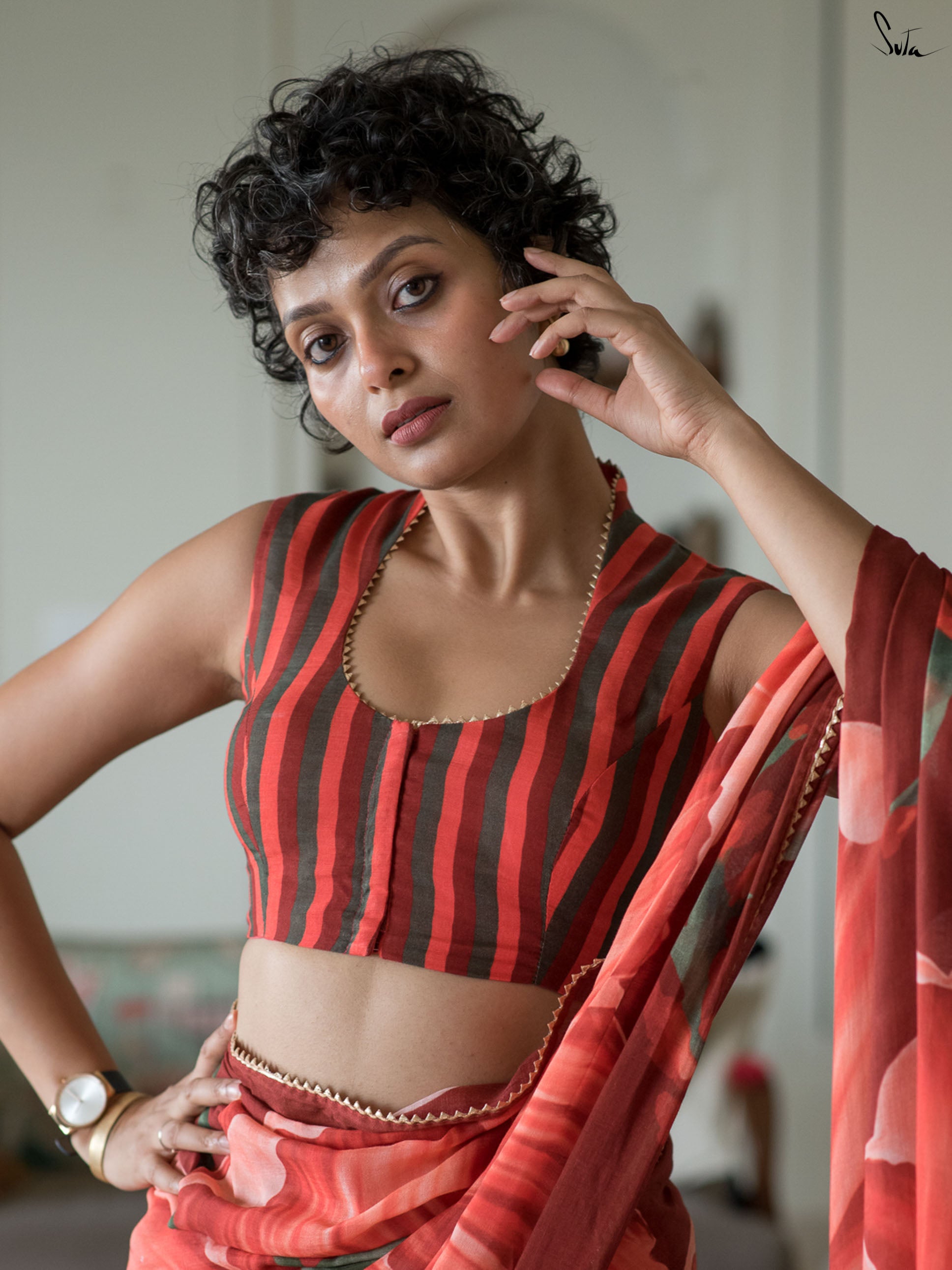 Stripped Red Crossing