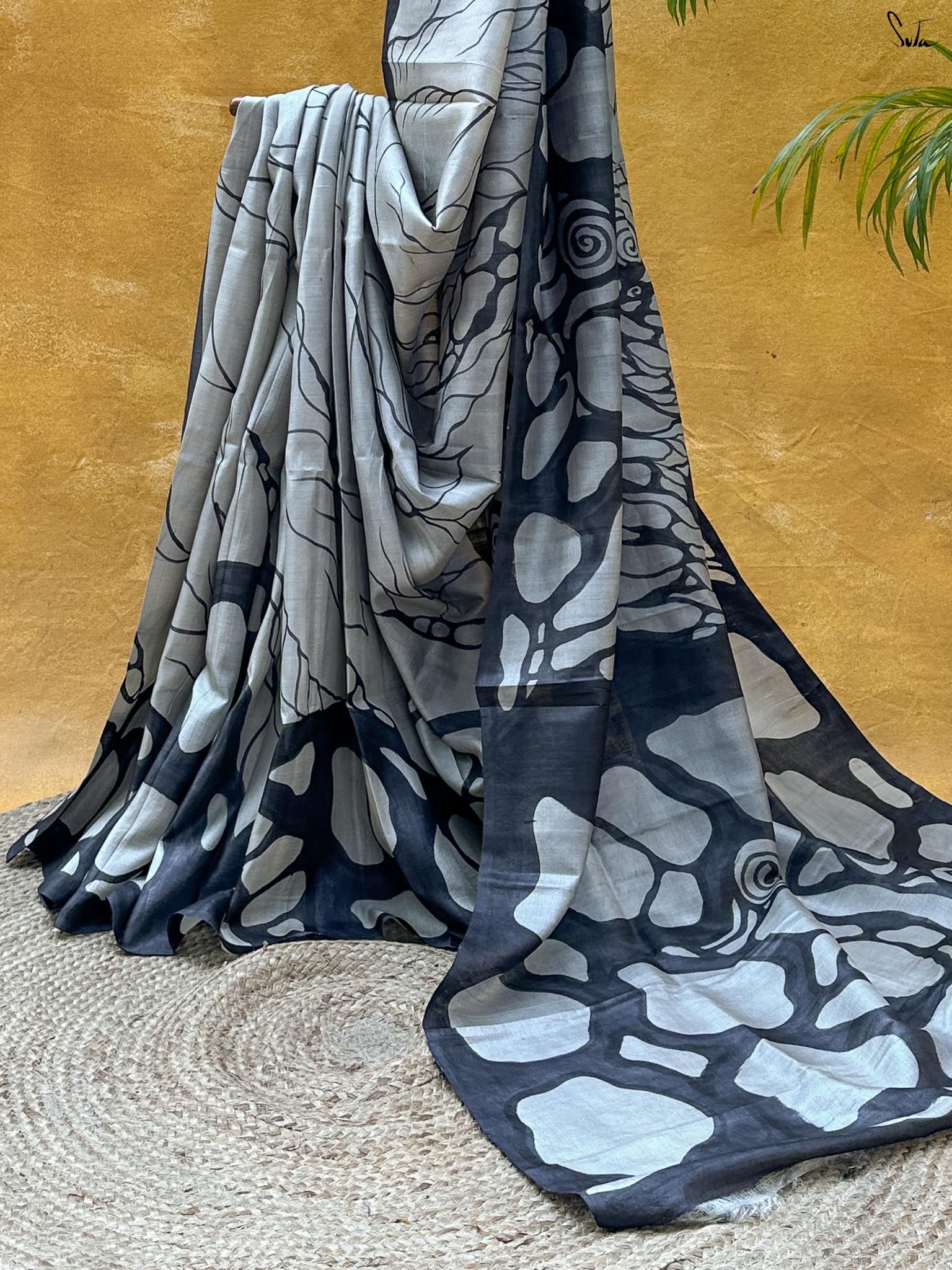 Sutrangi Weave (Pure Tussar Hand Painted Saree)