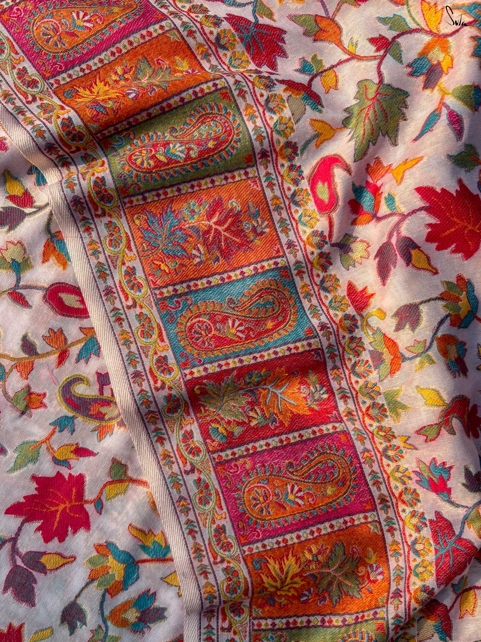 Willow Pashm Multicolour Woolen Saree