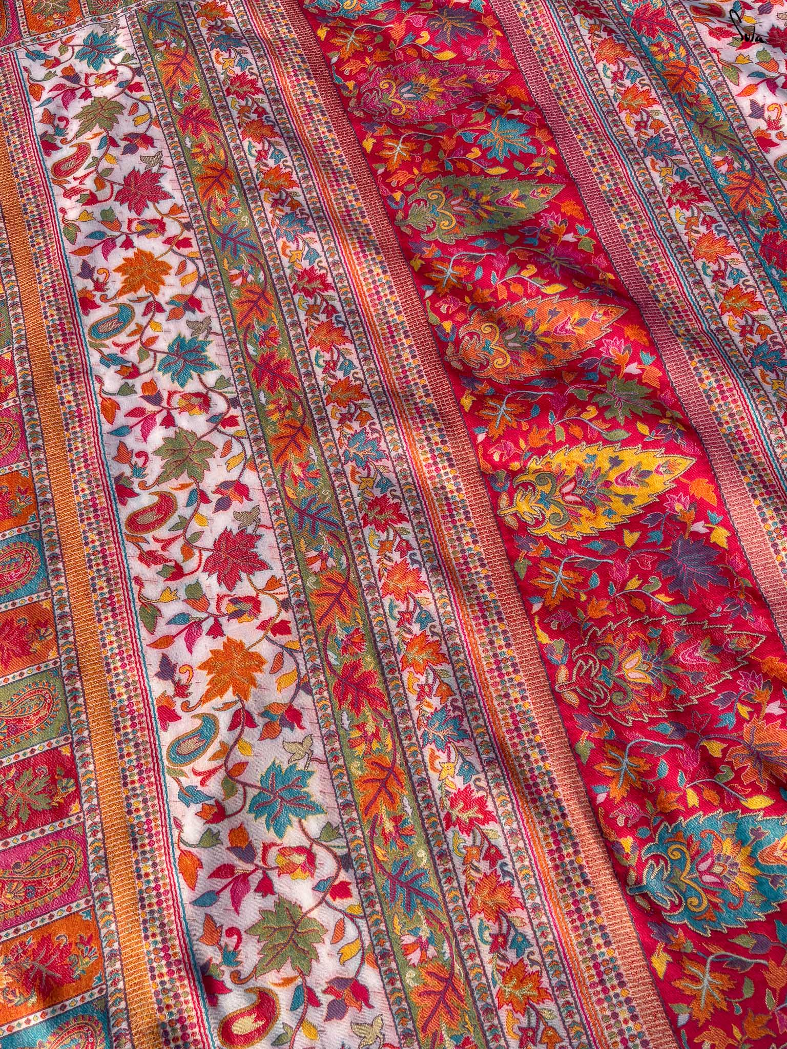 Willow Pashm Multicolour Woolen Saree