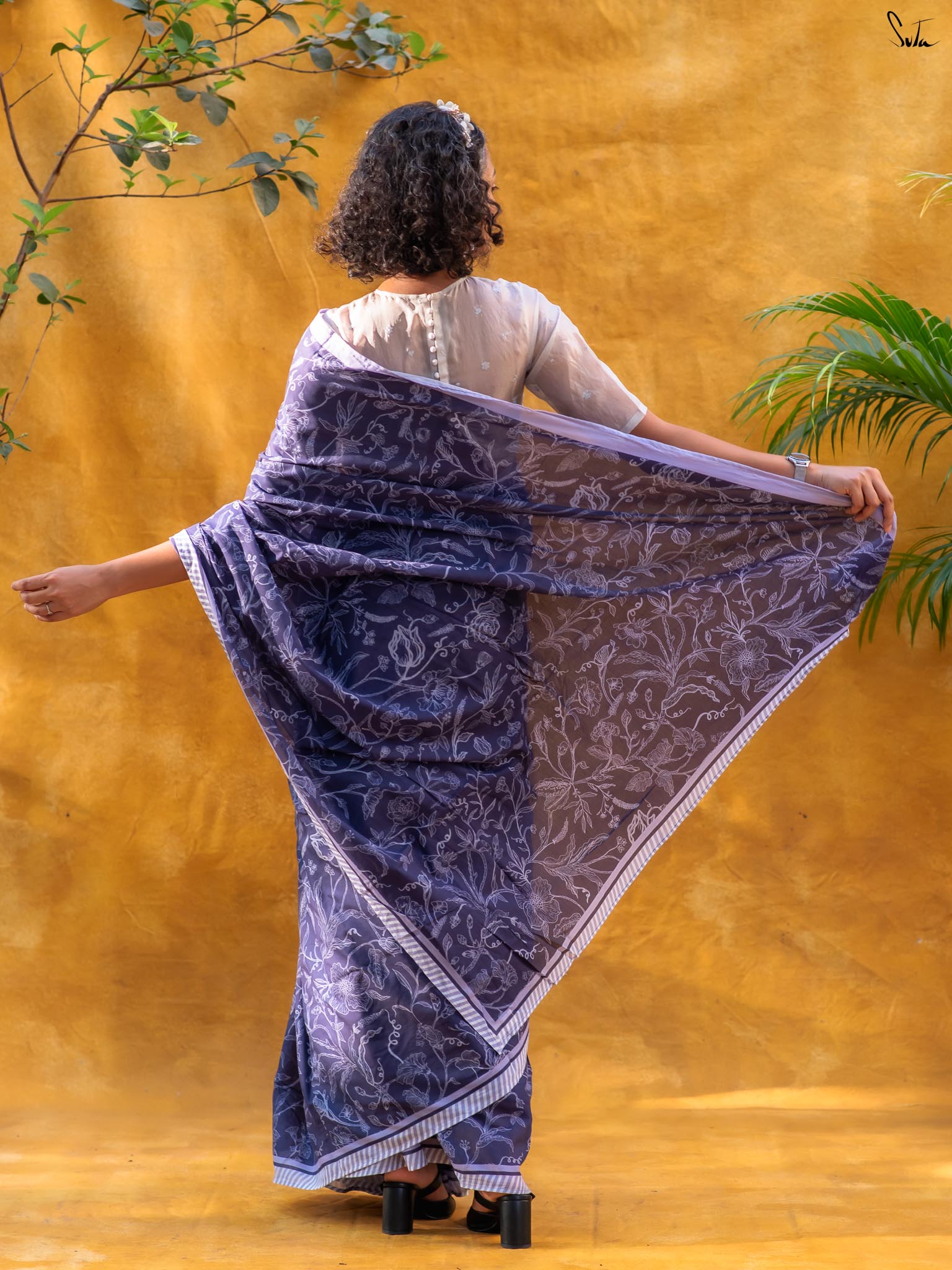 A Tale Of Violet Saree