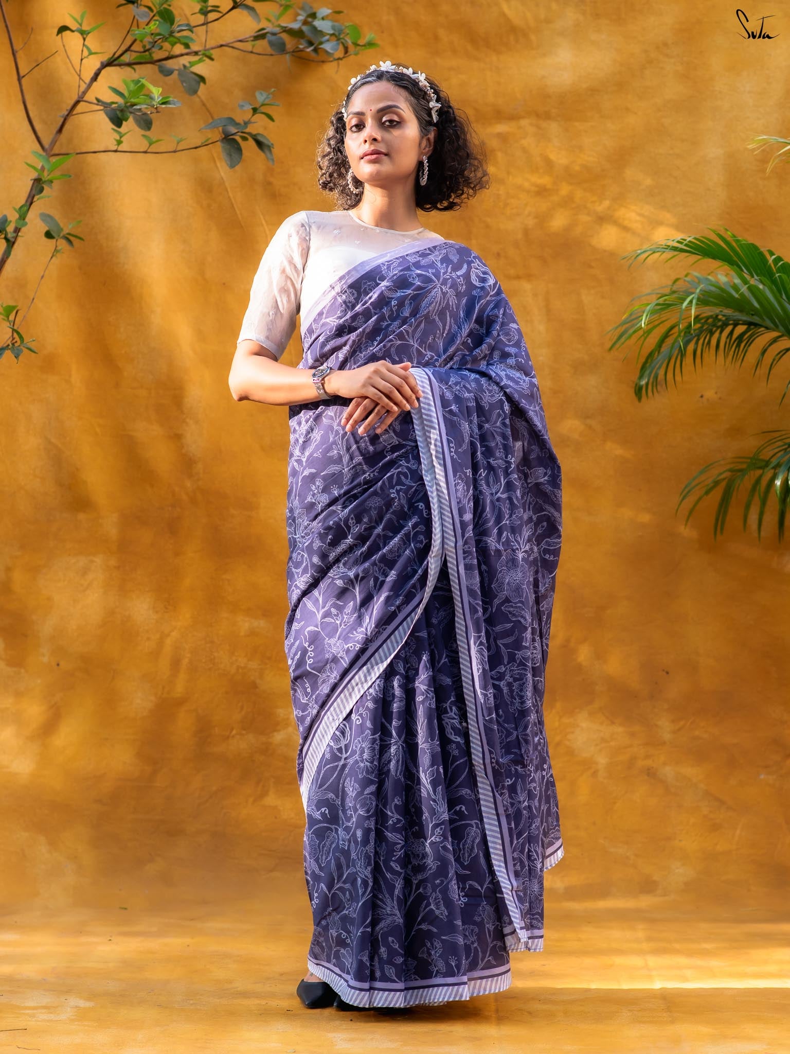 A Tale Of Violet Saree