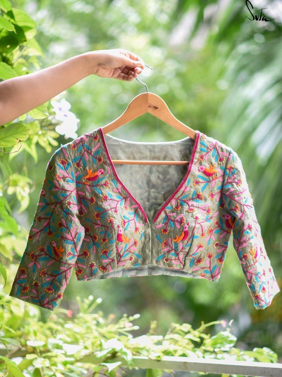 Gulabi Sparrow (Blouse) - suta.in