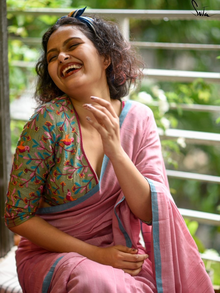 Gulabi Sparrow (Blouse) - suta.in