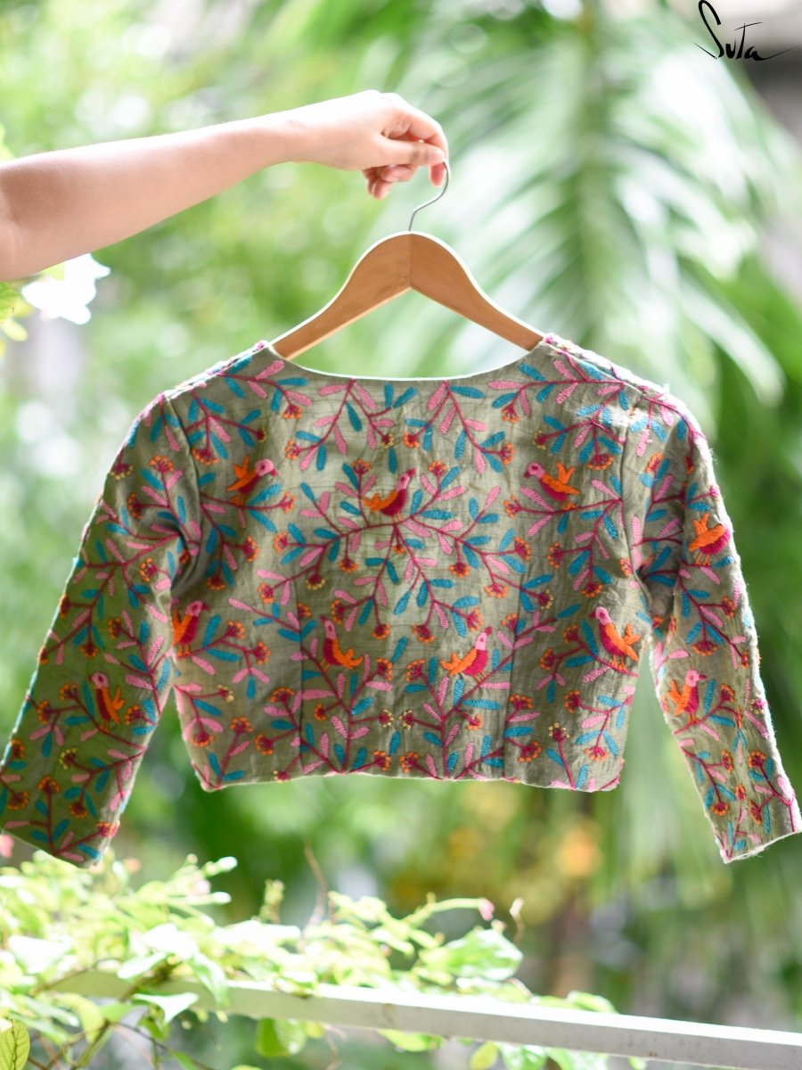 Gulabi Sparrow (Blouse) - suta.in