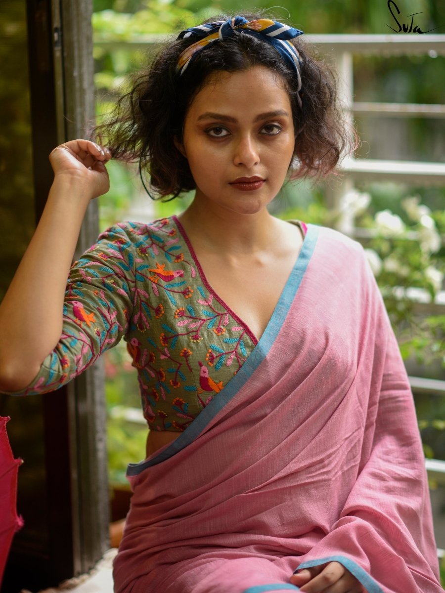 Gulabi Sparrow (Blouse) - suta.in