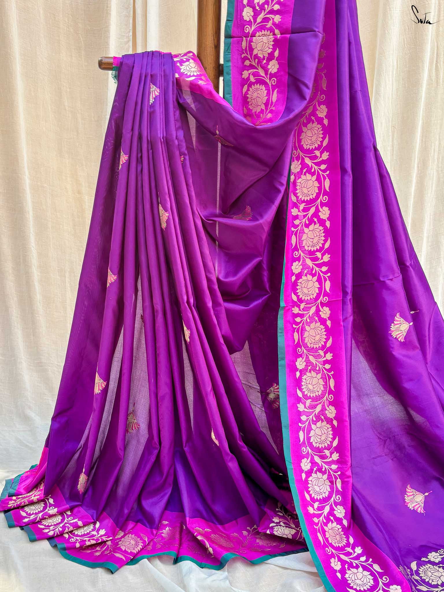 Panchganga Purple Banarasi Saree