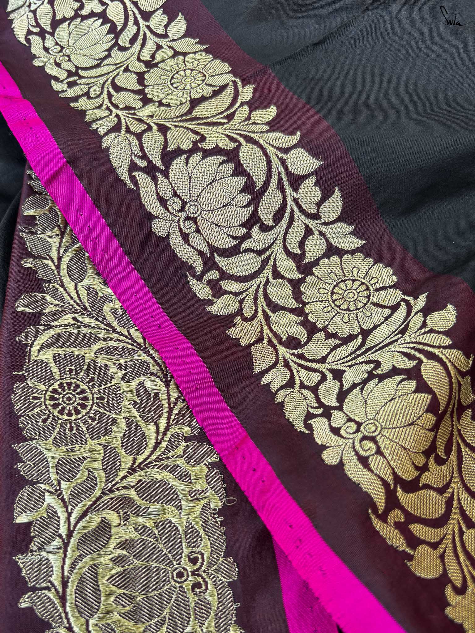 Ranamahal Black Banarasi Saree