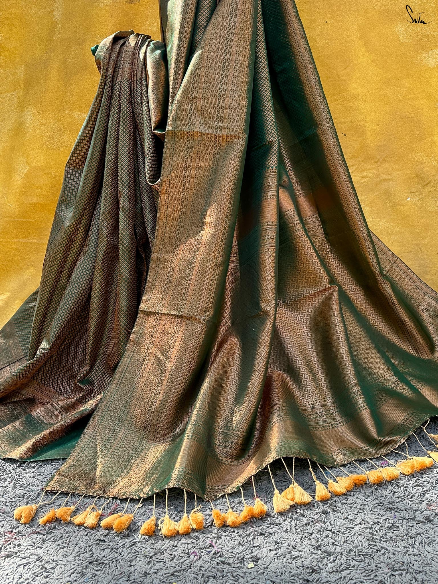 Vaanika Green Kanjivaram Saree