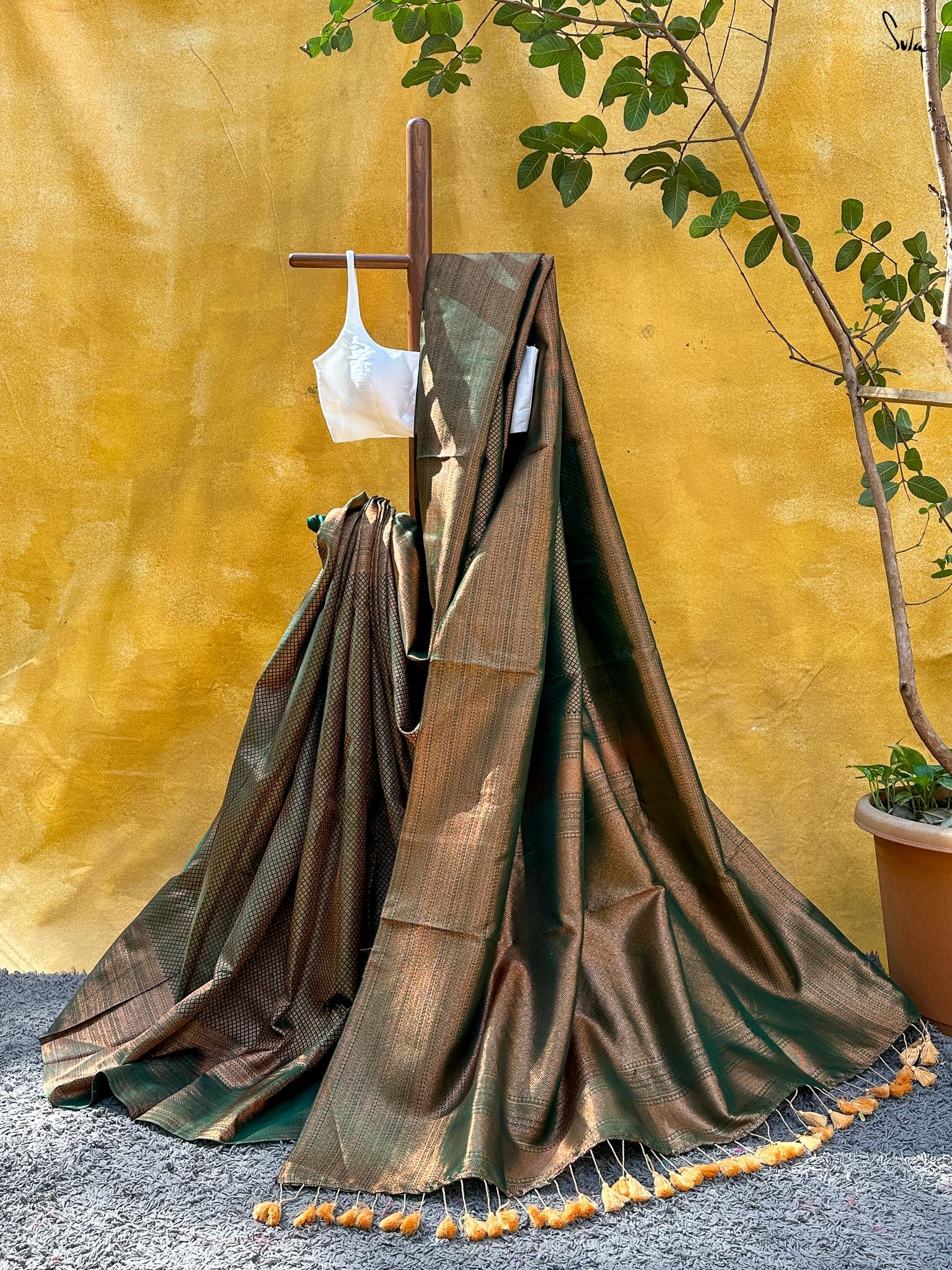 Vaanika Green Kanjivaram Saree