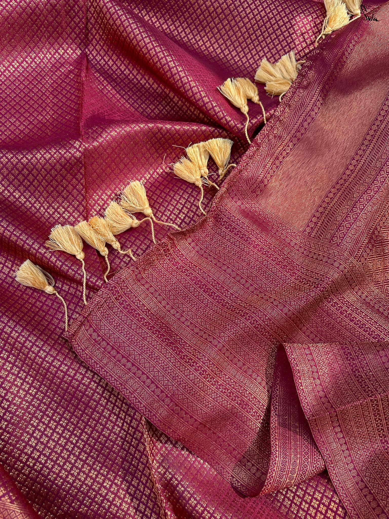 Kaadambari Purple Kanjivaram Saree