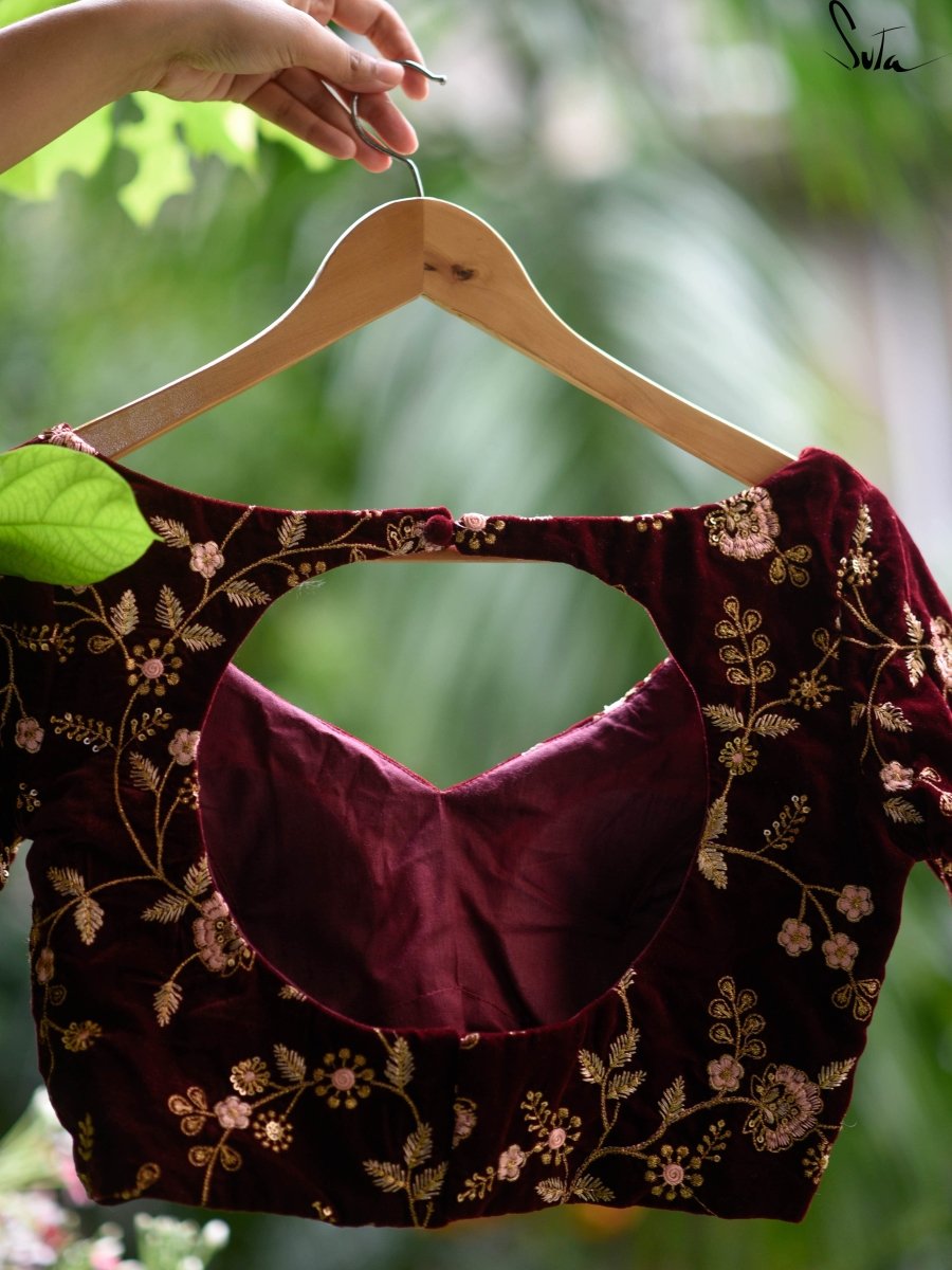 Maroon Goyna (Blouse) - suta.in