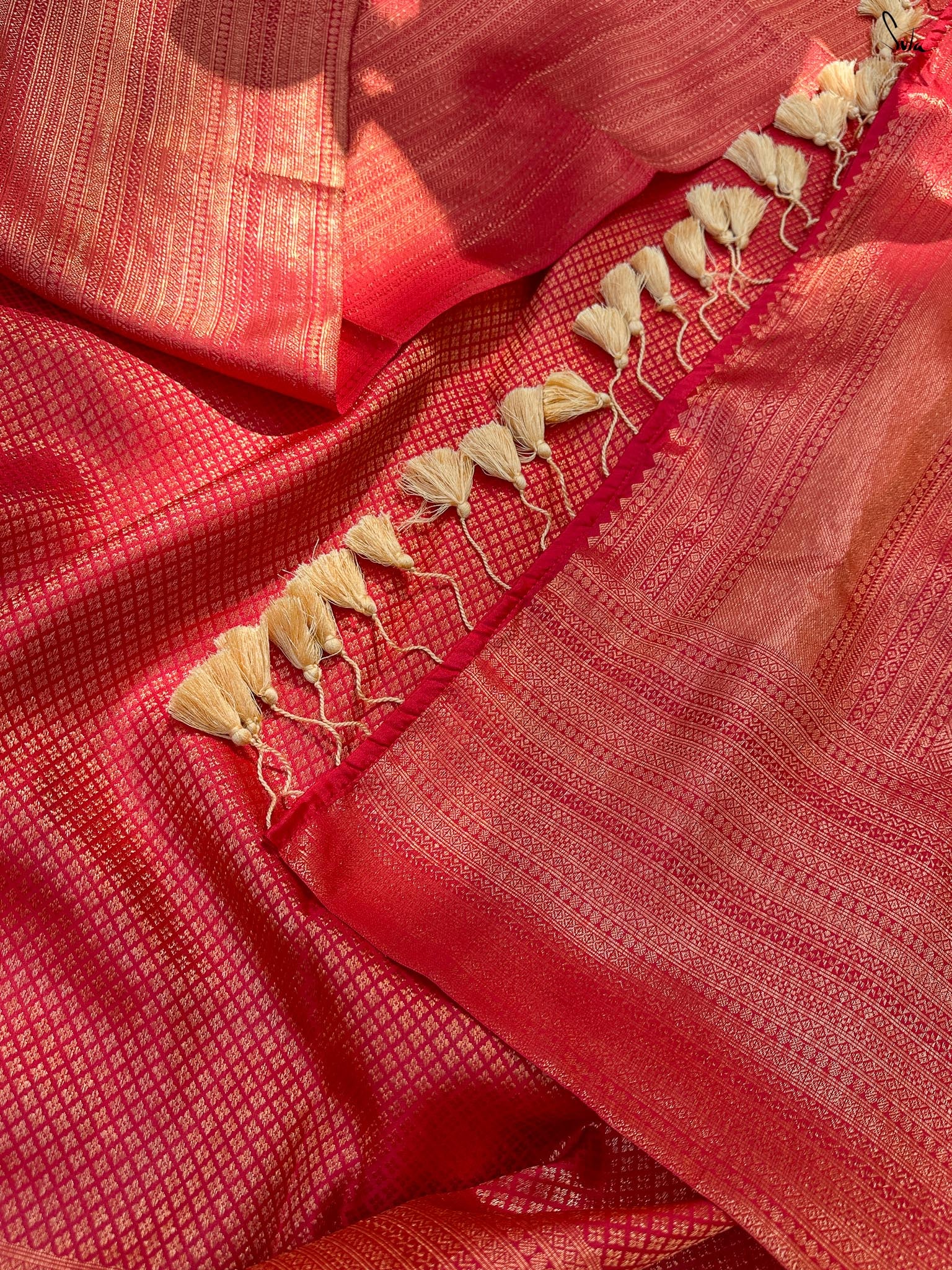 Devanshi Red Kanjivaram Saree