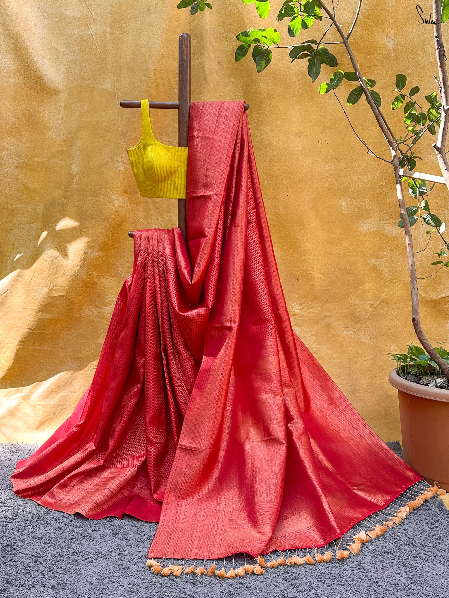 Devanshi Red Kanjivaram Saree