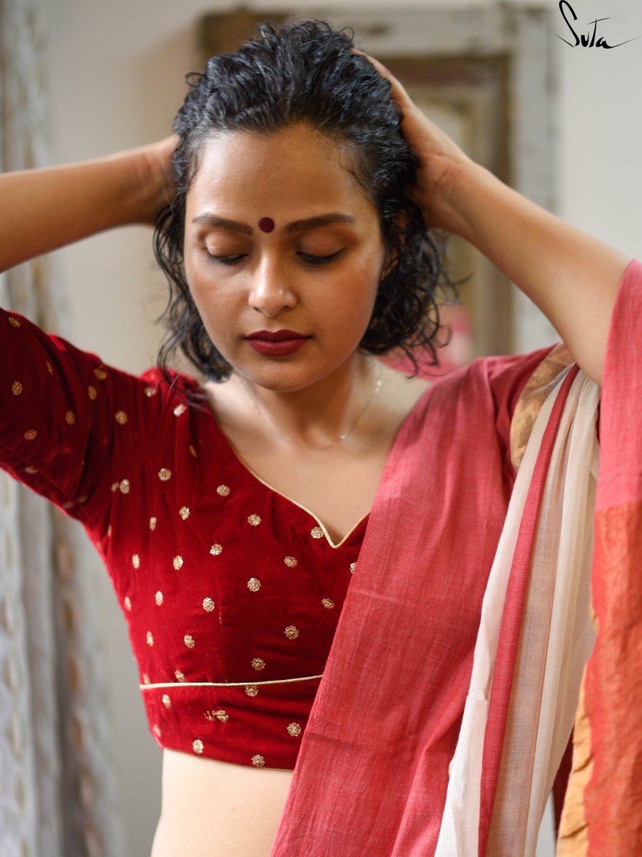 TukTuke Laal Goyna (Blouse) - suta.in