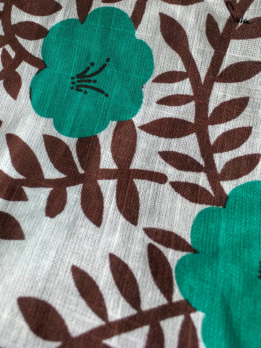 Blue daisy bunch (Fabric) - suta.in