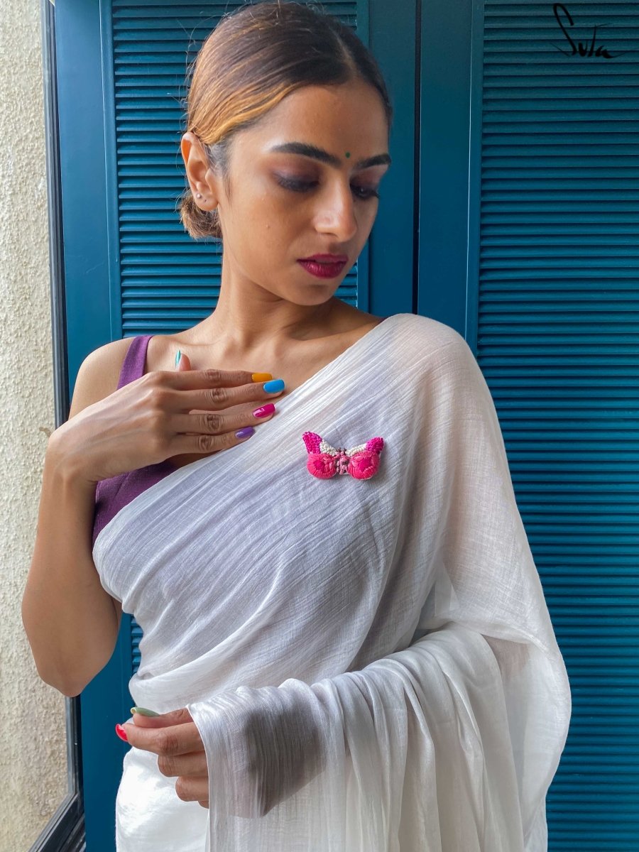 Gulabi Titli (Brooch) - suta.in
