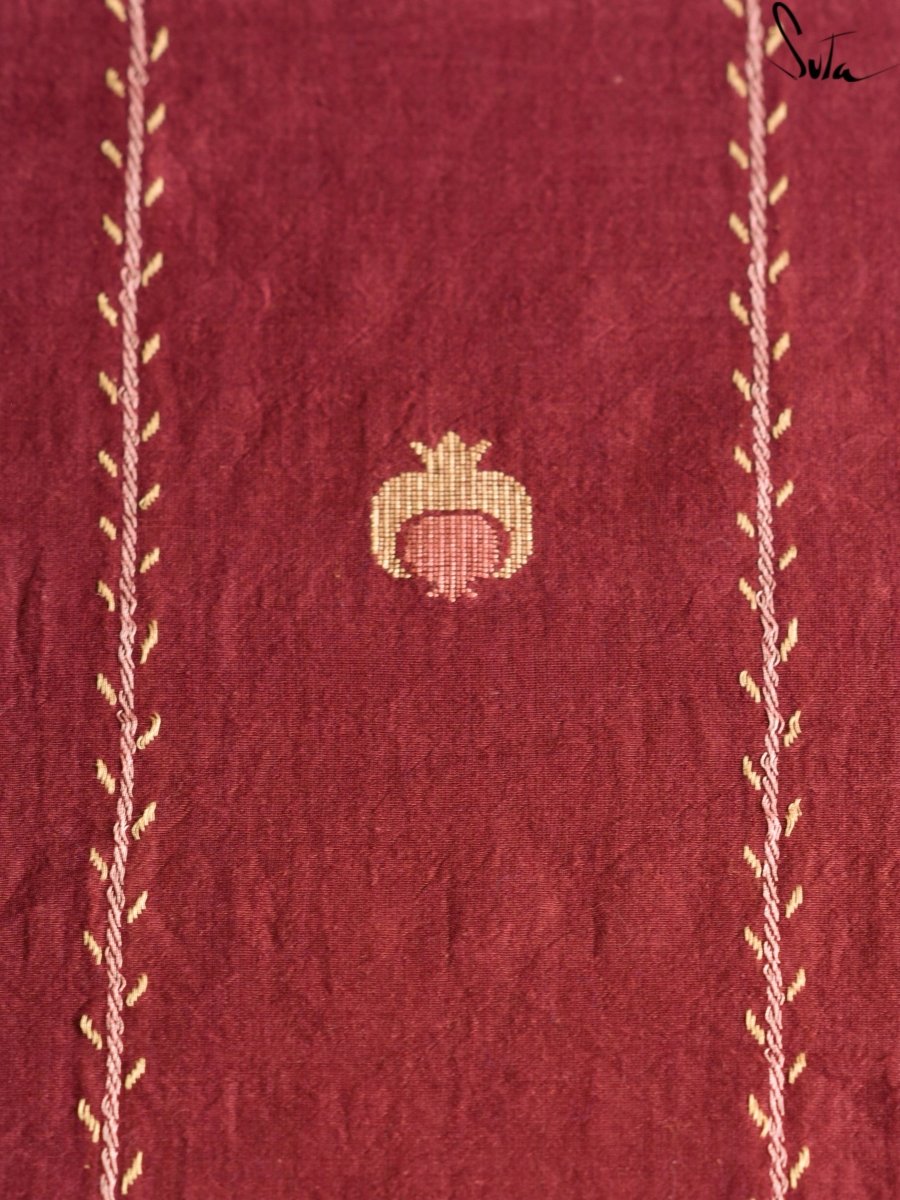 Laal Bhura Anaar (Fabric) - suta.in