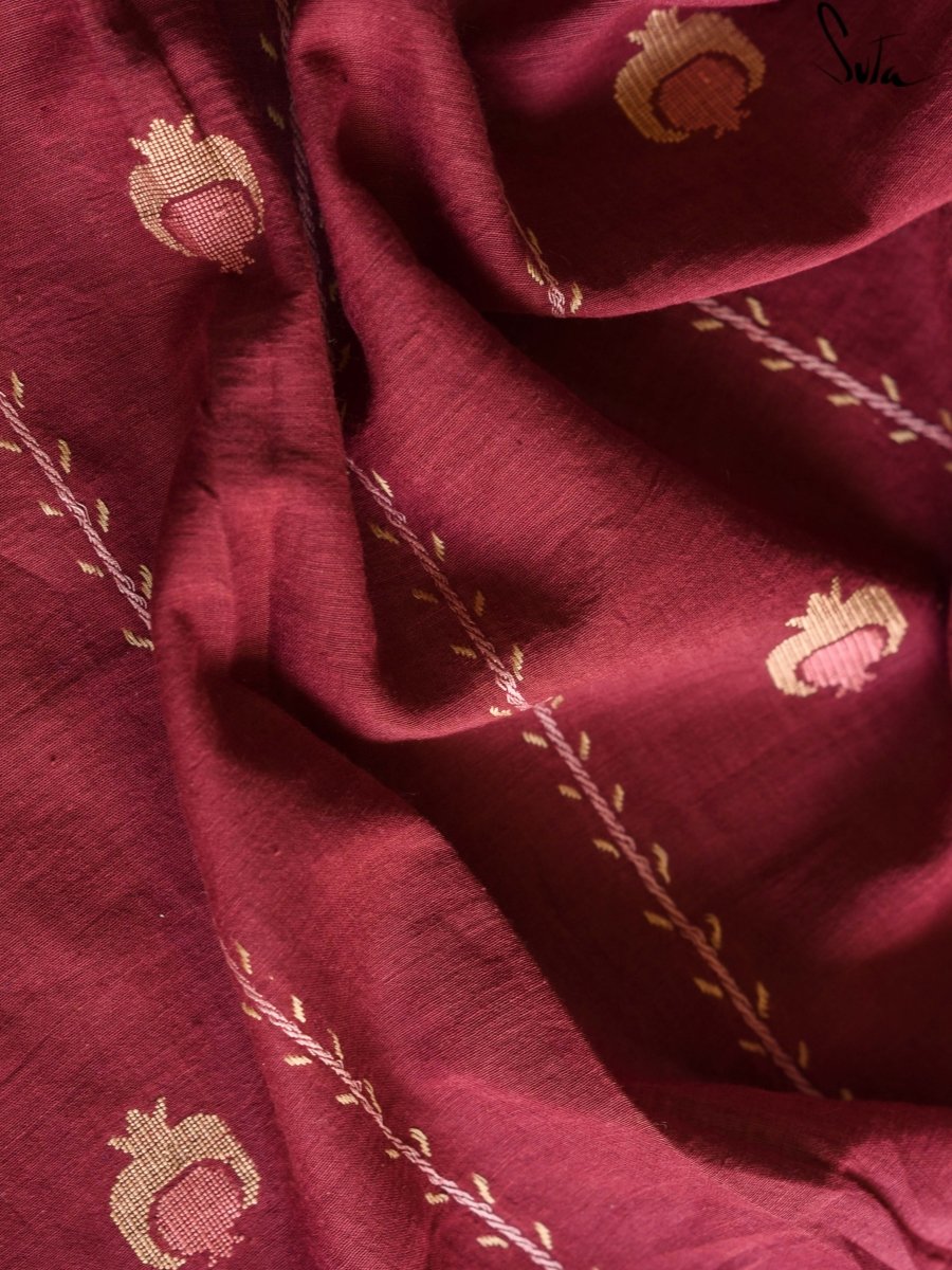 Laal Bhura Anaar (Fabric) - suta.in