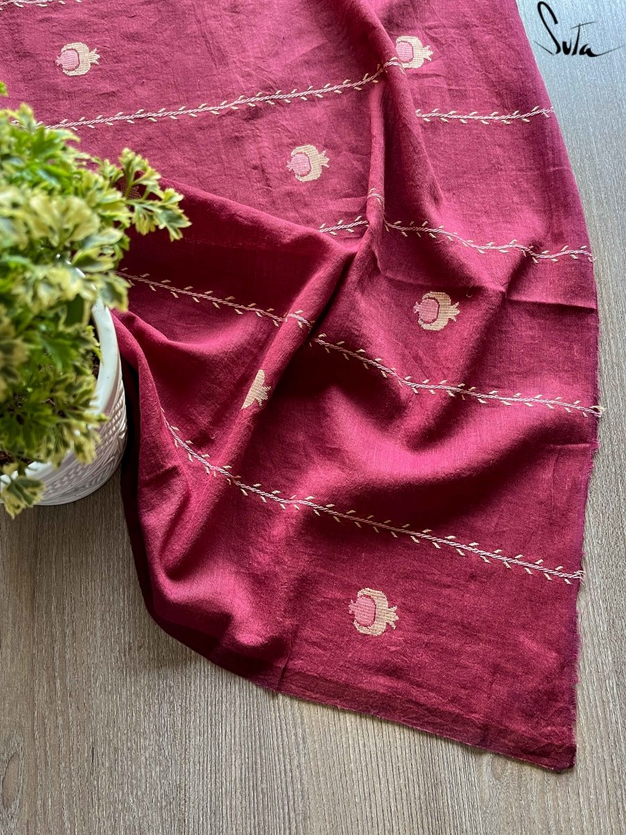 Laal Bhura Anaar (Fabric) - suta.in