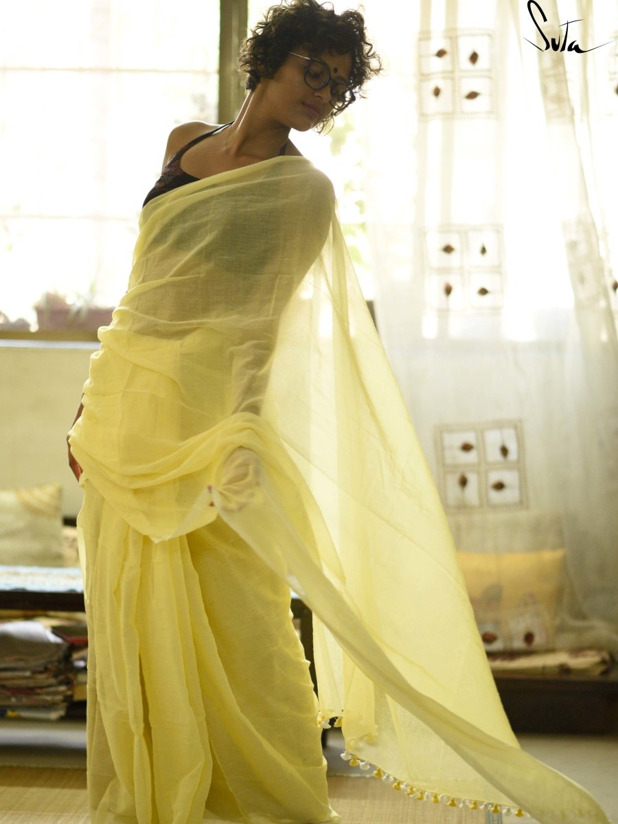 Transparent Saree draping, three steps