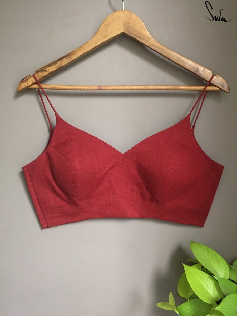 My Maroon wall of Memories (Blouse) - suta.in