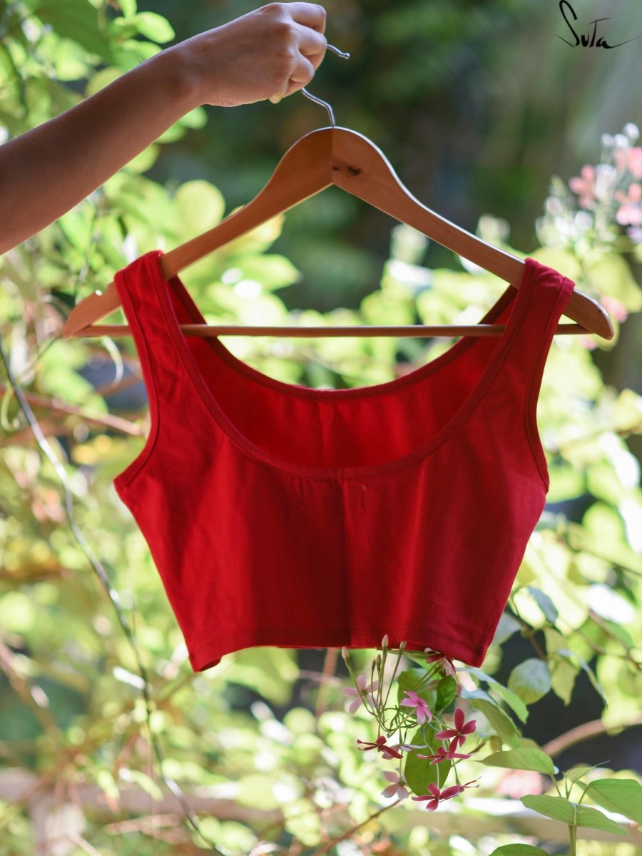Red Rose Shrubs (Blouse) - suta.in