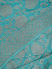 Liberated Lalitha Sky Blue Banarasi Saree