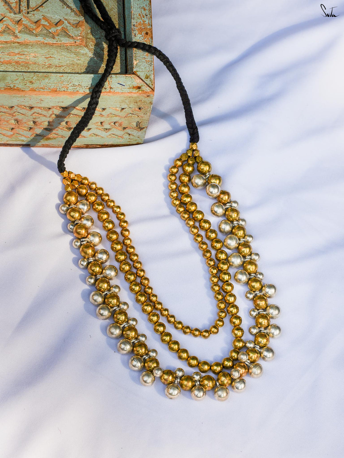Amra (Handcrafted Dhokra Brass Neckpiece)