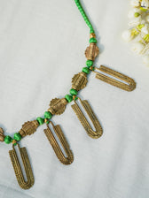 Anshi (Handcrafted Dhokra Brass Neckpiece)