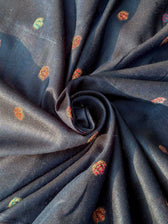 Apricot Pashm Multicolour Woolen Saree