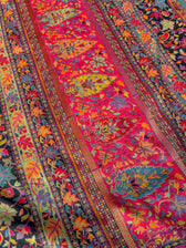 Apricot Pashm Multicolour Woolen Saree