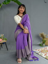 Aster Zari Saree