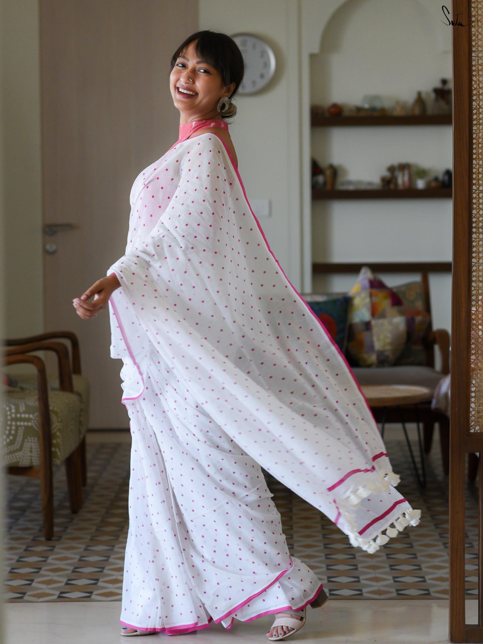 Azalea Polka Saree
