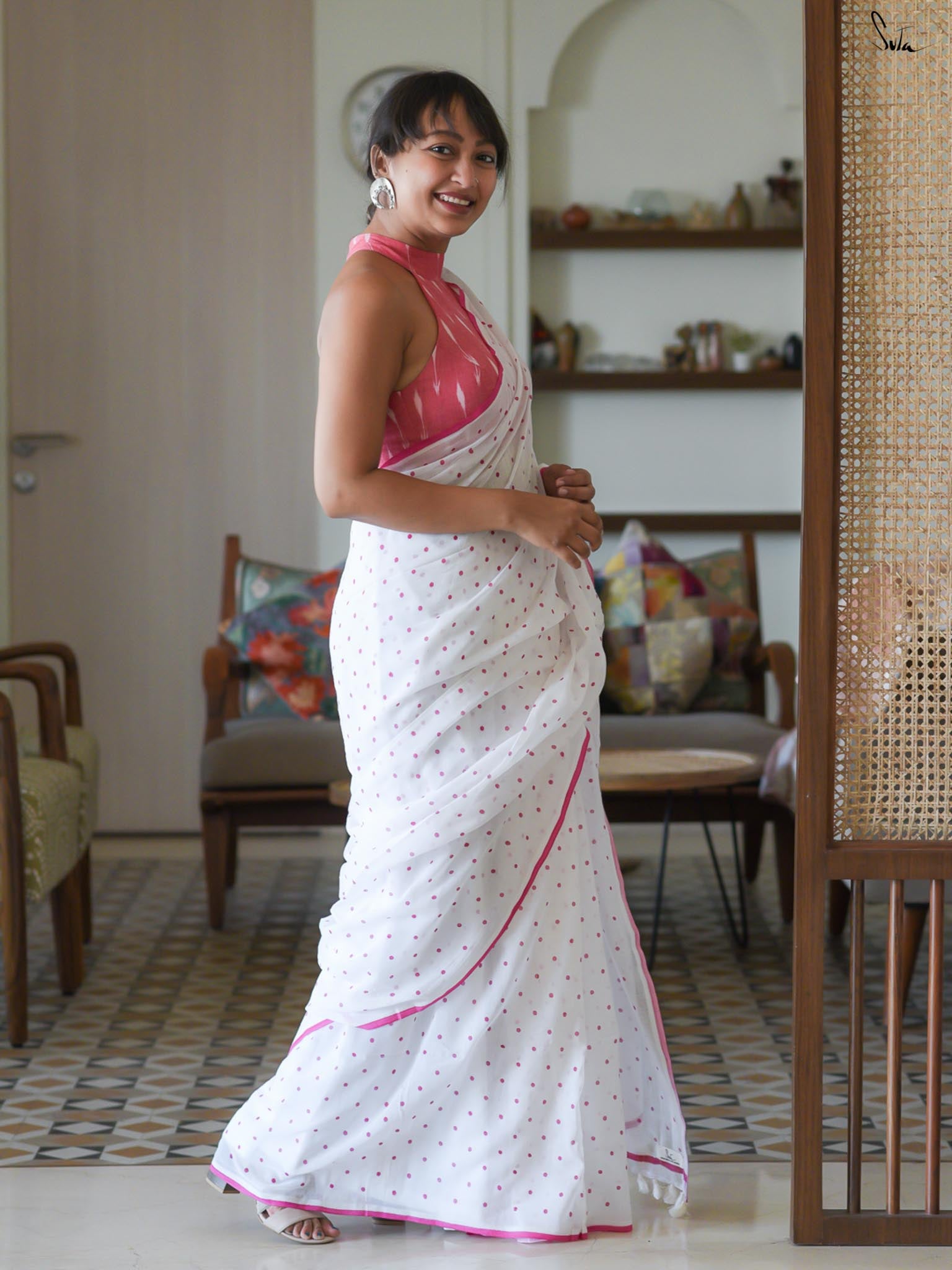 Azalea Polka Saree