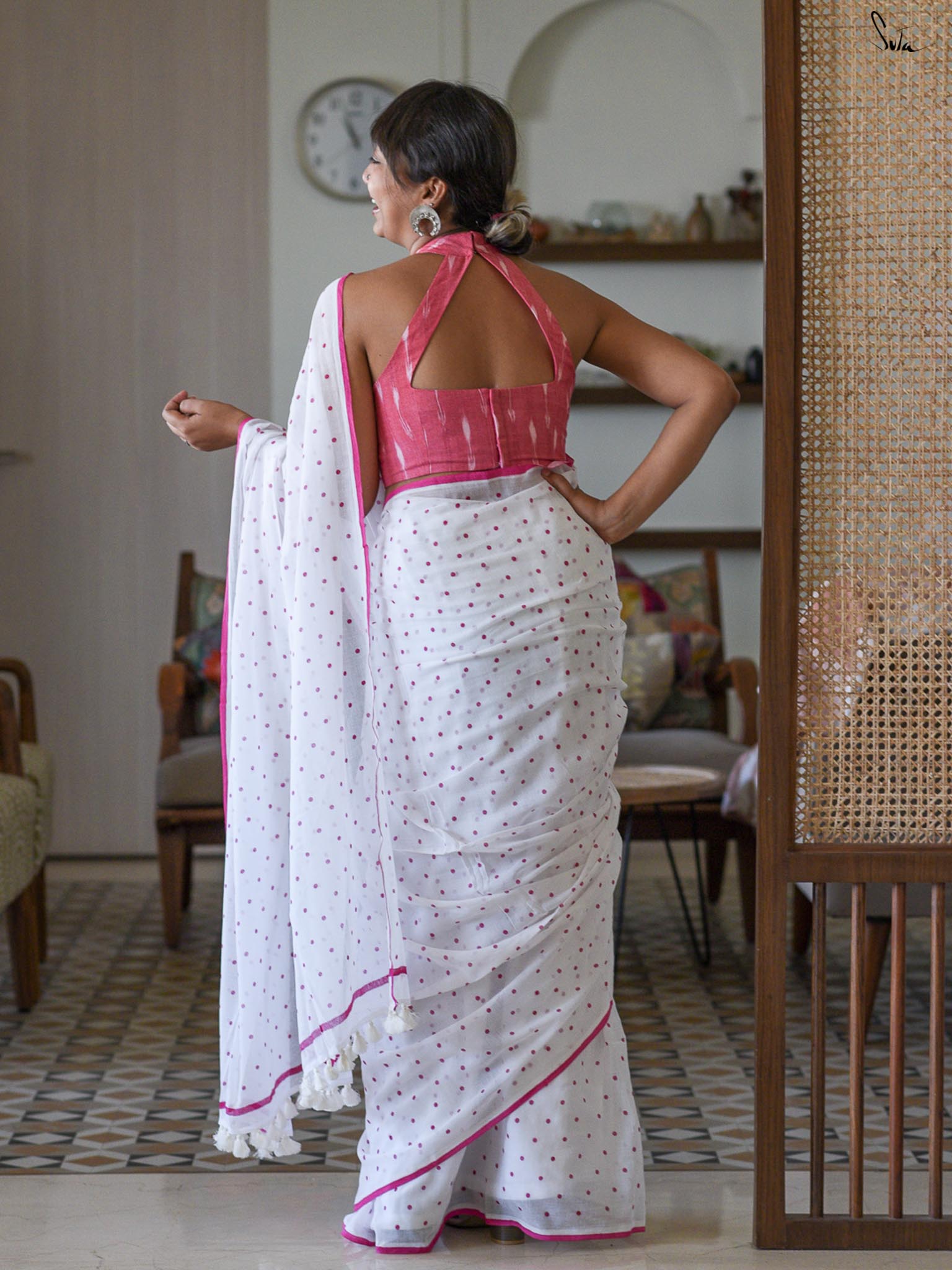Azalea Polka Saree