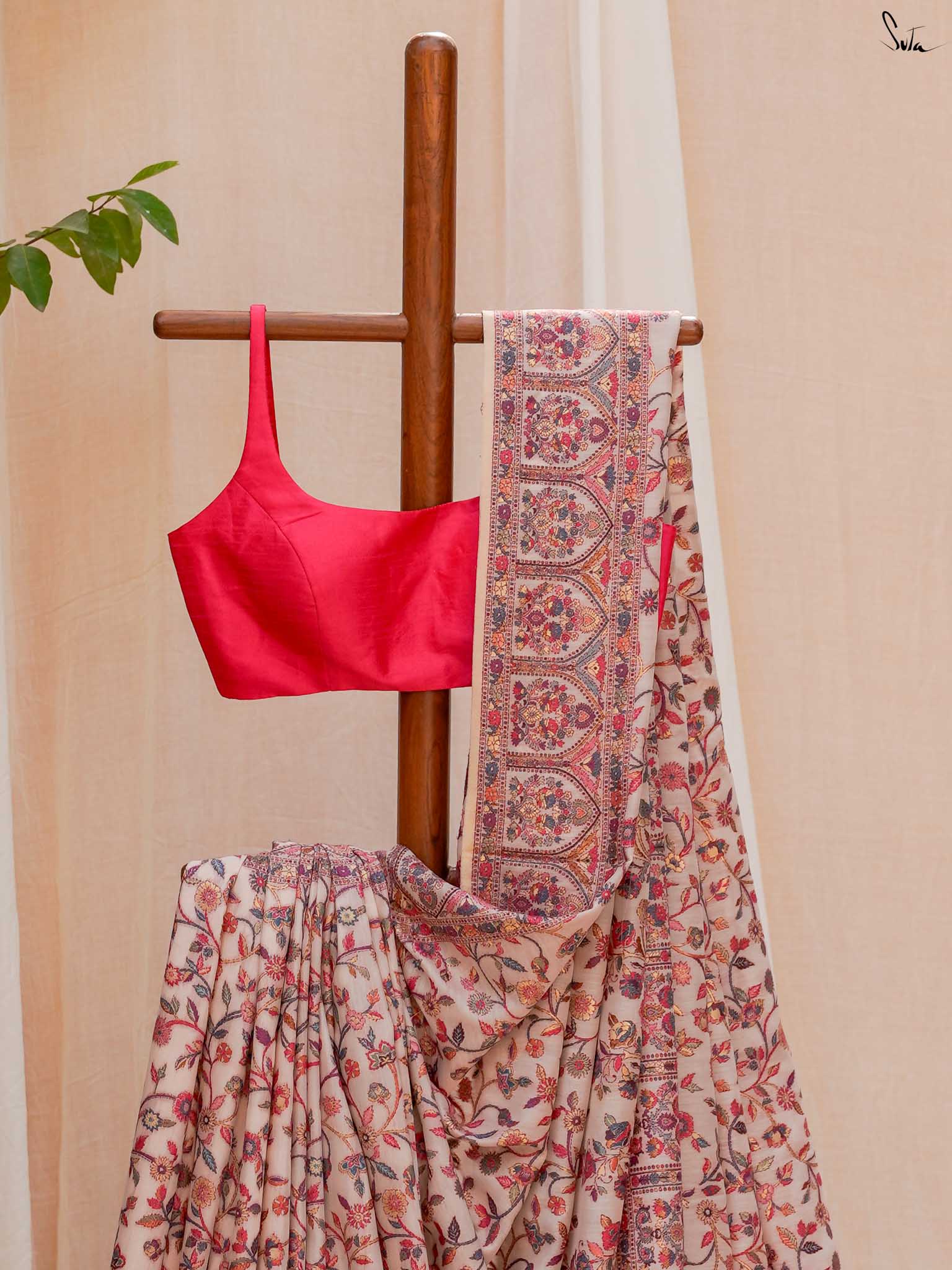 Chinar Pashm Multicolour Woolen Saree