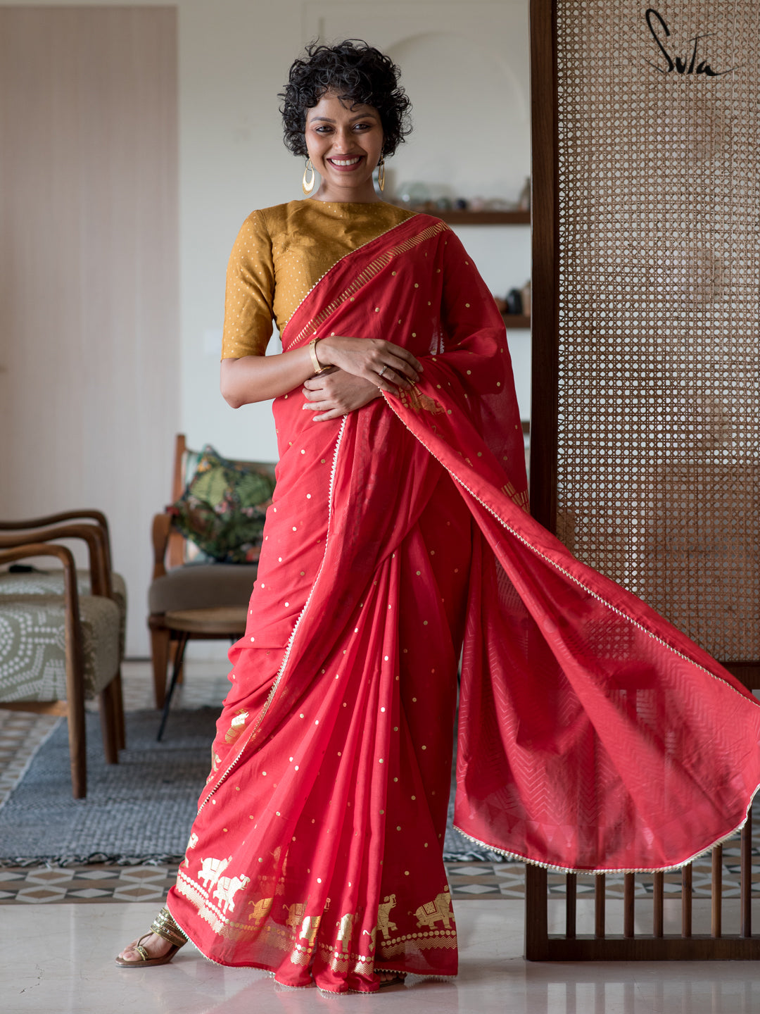 The Heart Of Red Saree