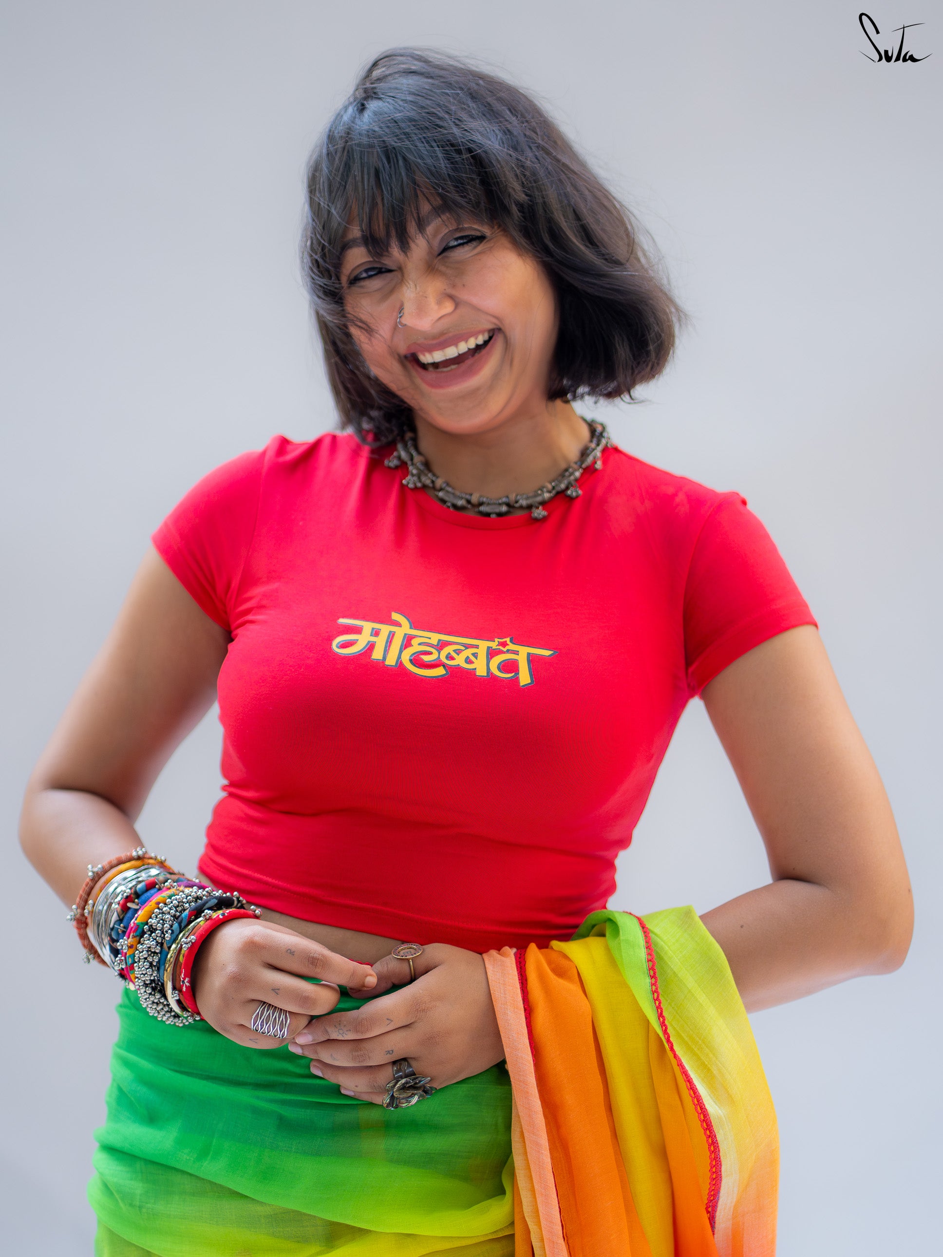 Laal Mohabbat (T-Shirt Blouse)