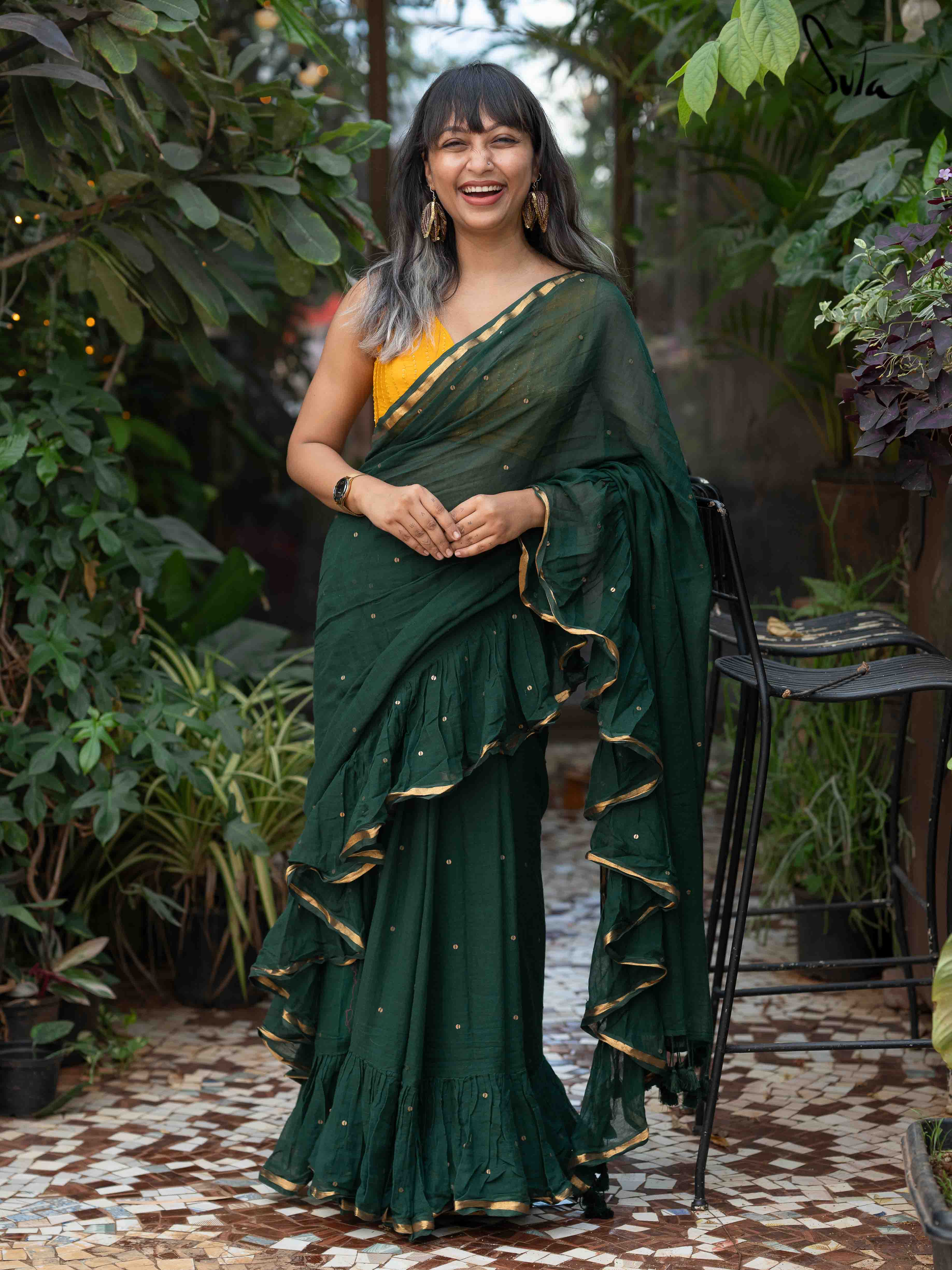 Shop Online Latest Green Sarees For Women