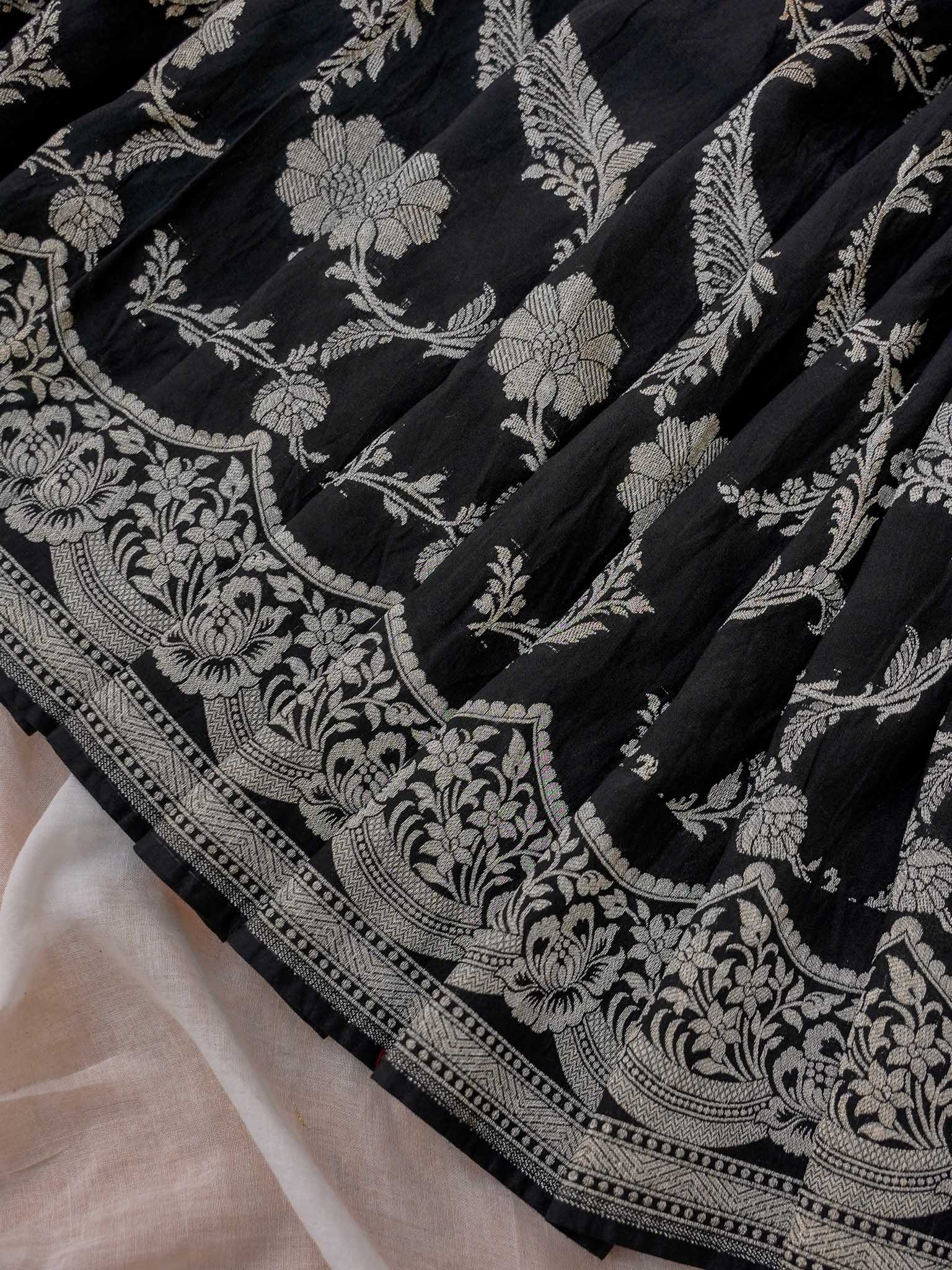 Kajri Black Banarasi Saree